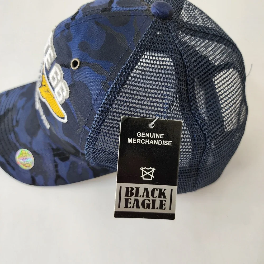 Route 66‎ The Mother Road Blue Camo Trucker Hat Black Eagle Snapback NWT
